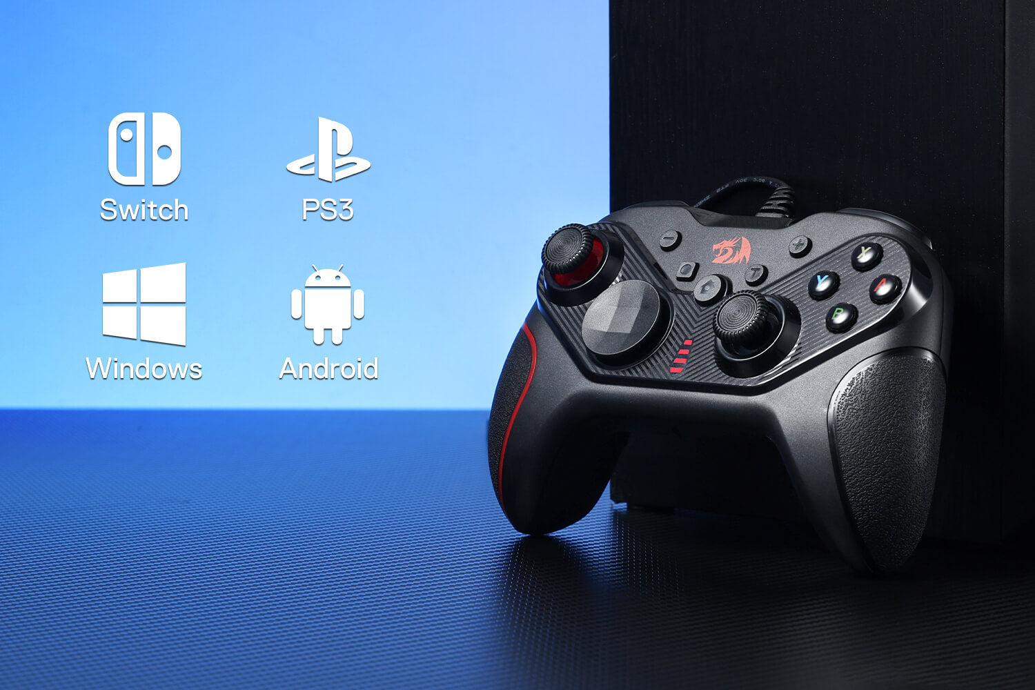 Redragon RIFT G710 Wired Gaming Controller | Works For Switch, PS3