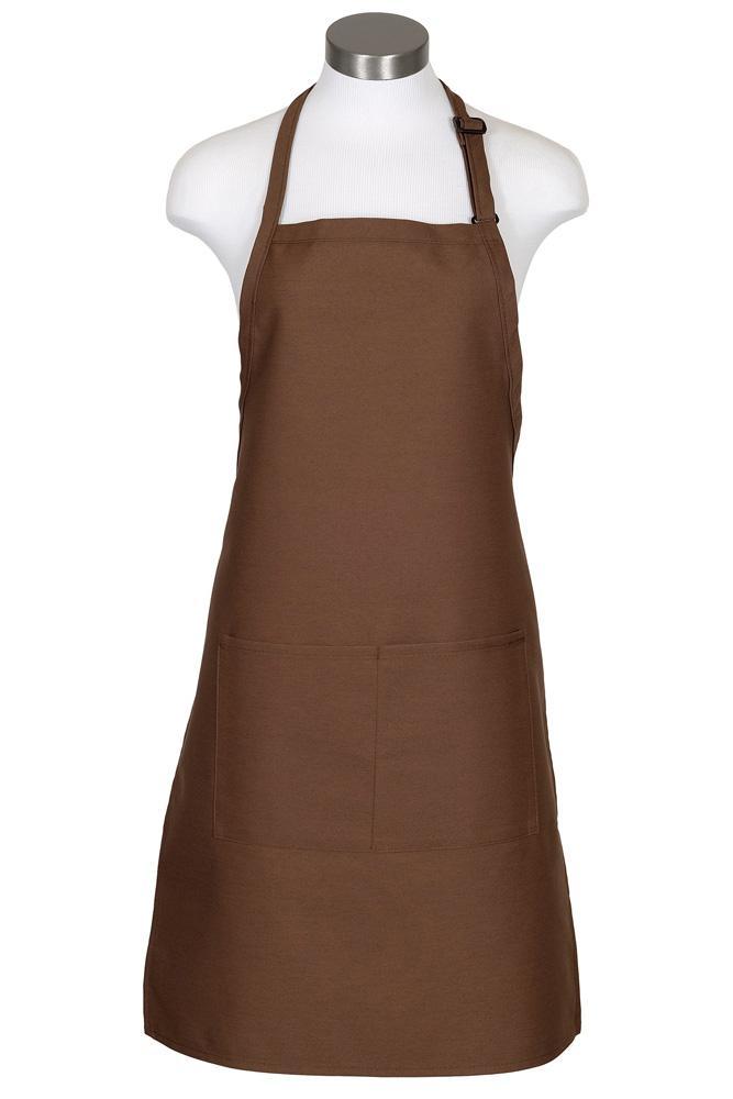 Mocha Butcher Adjustable Apron (2 Pockets) – ApronWarehouse