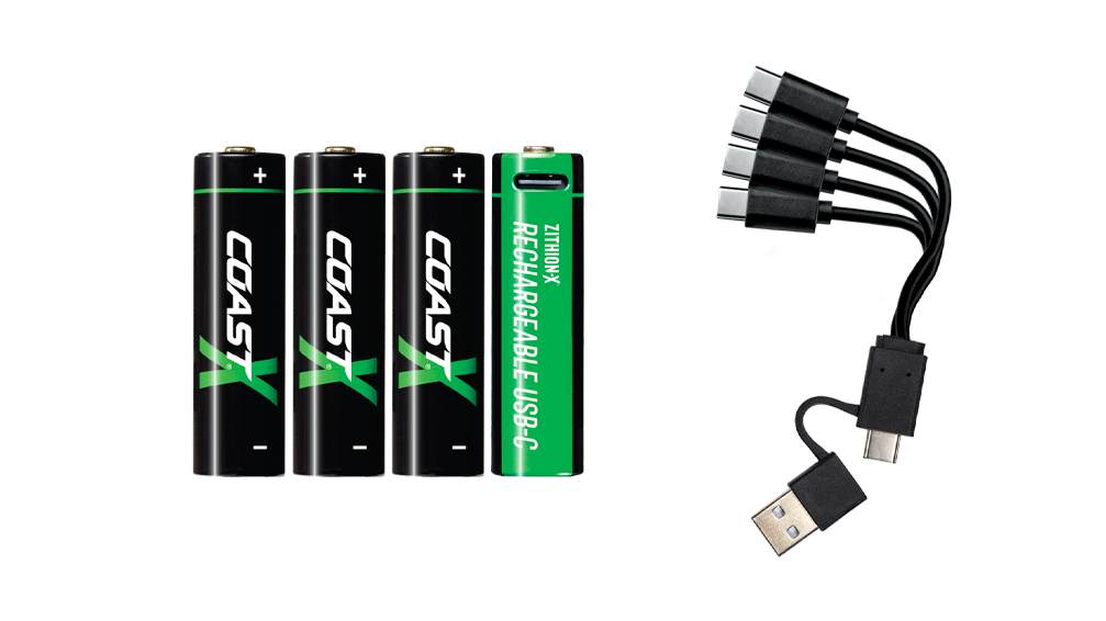 ZITHION-X AAA Rechargeable Batteries | COAST: Innovative LED