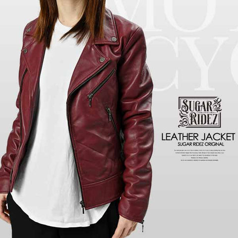 SugarRidez QUEEN JKT ReddishBLACK SLJ102 レザージャケット | バイク
