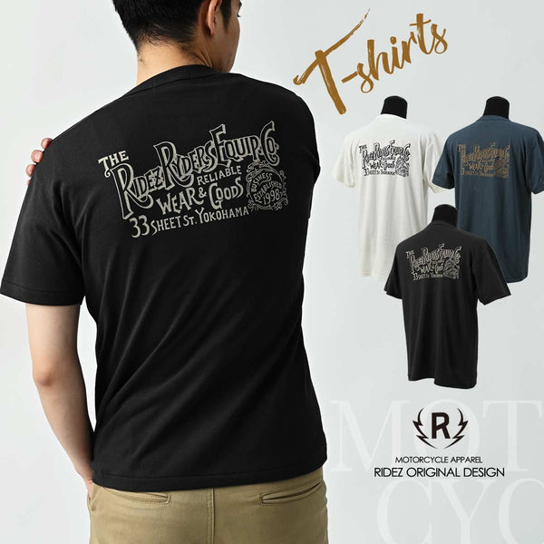 RIDEZ REC 6.2oz ヘンリーネック Tシャツ RD7032 | バイク用品はRIDEZ