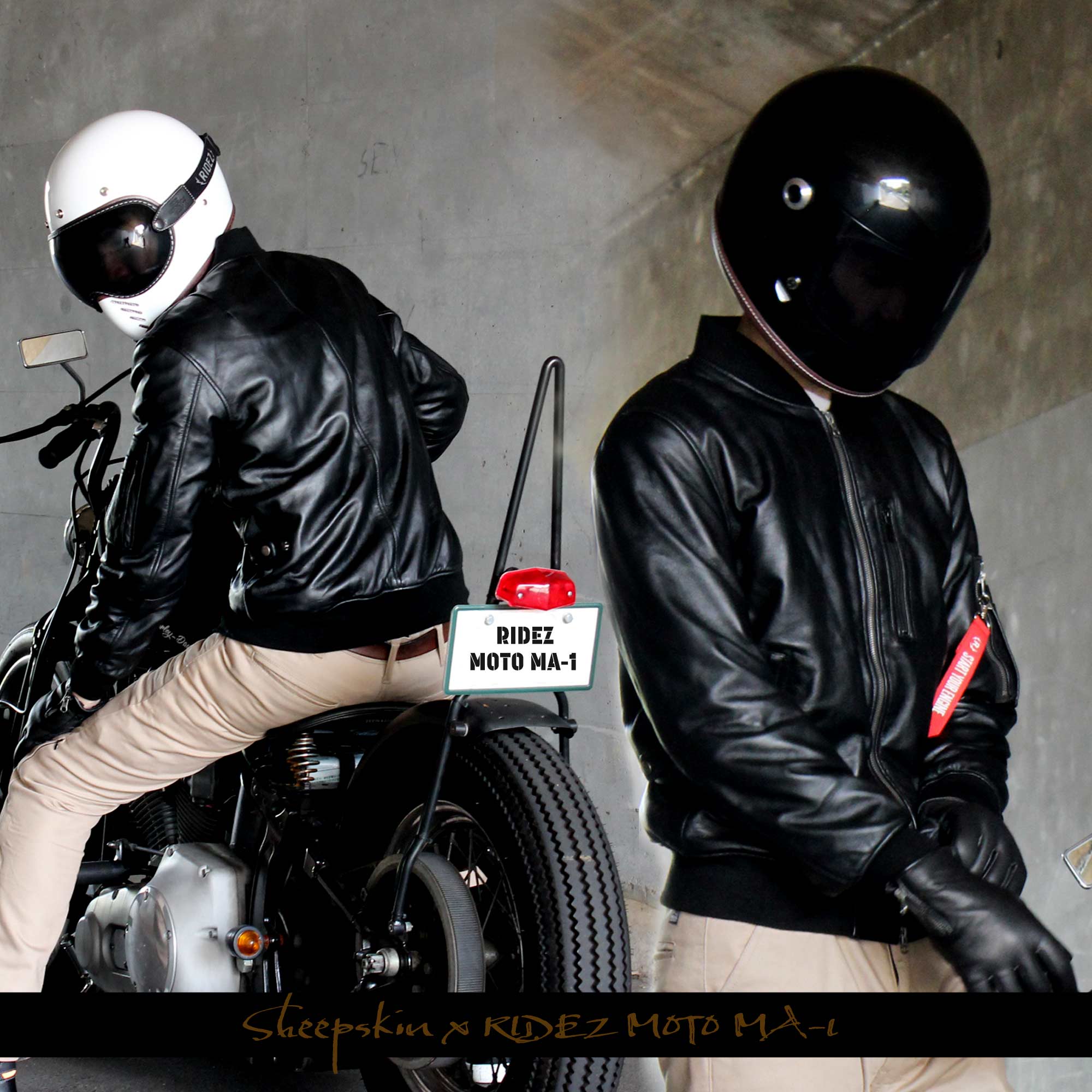 RIDEZが手掛けるシープレザーMA-1ジャケット。原点であるMA-1をRIDEZが