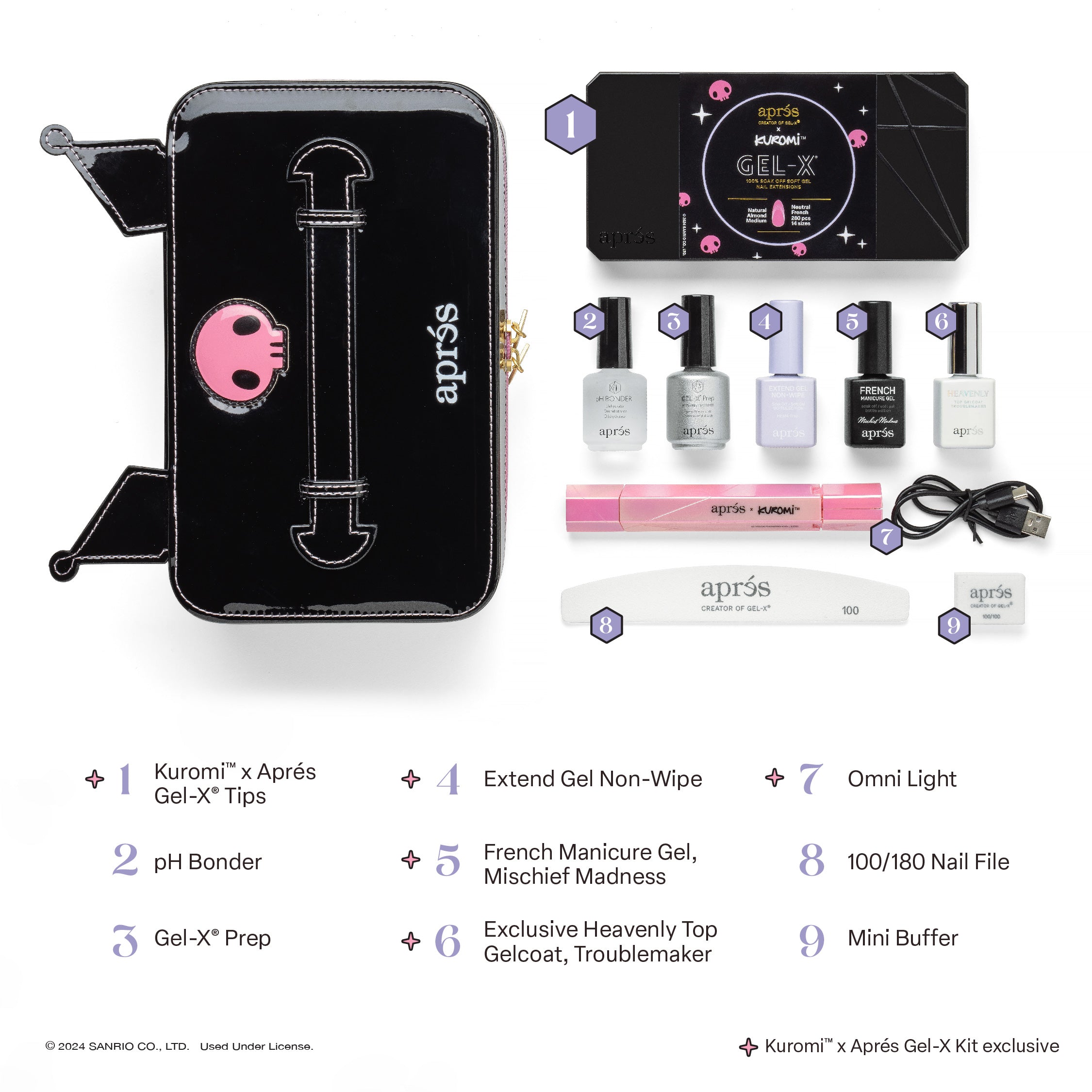 Kuromi™ x Aprés Gel-X® Nail Extension Kit
