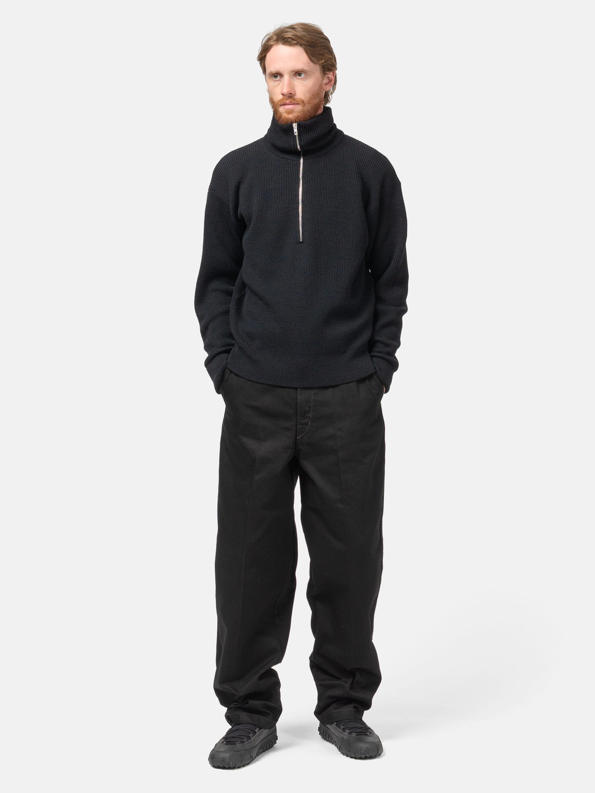 LEMAIRE Maxi Barrel Workwear Pants Black | HAVEN