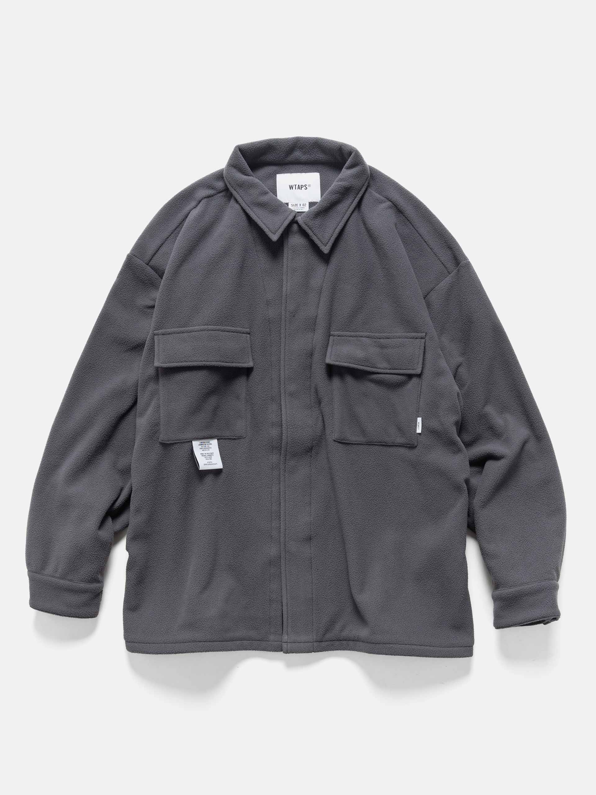 WTAPS OBJ / LS / POLY. Fleece Charcoal | HAVEN