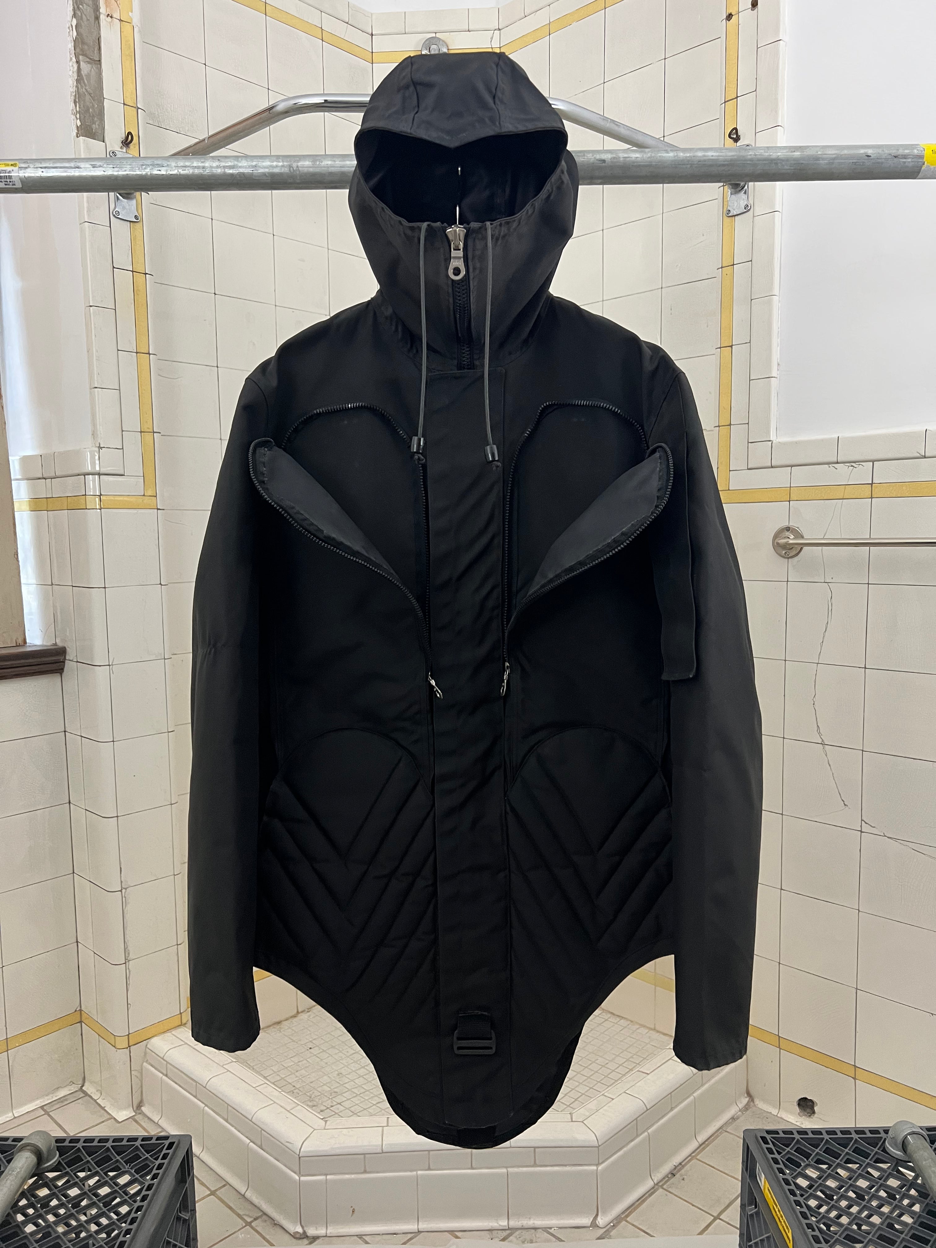 1990s Vexed Generation Black Ballistic Nylon Riot Parka - Size XL