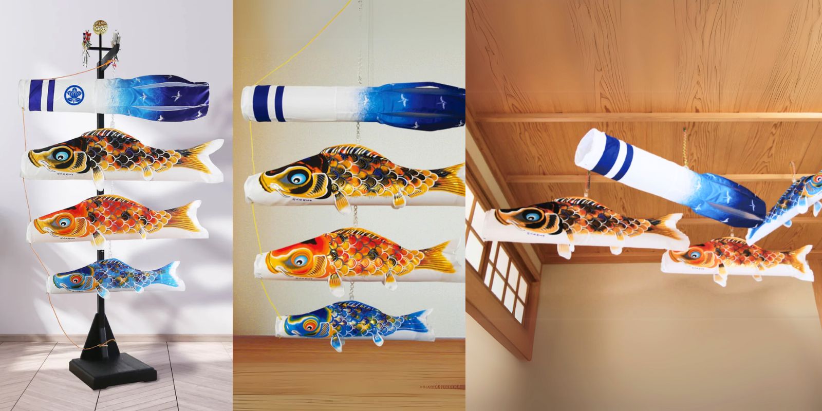 鯉のぼり | 室内 吊るし飾り | 京錦セット | 徳永こいのぼり