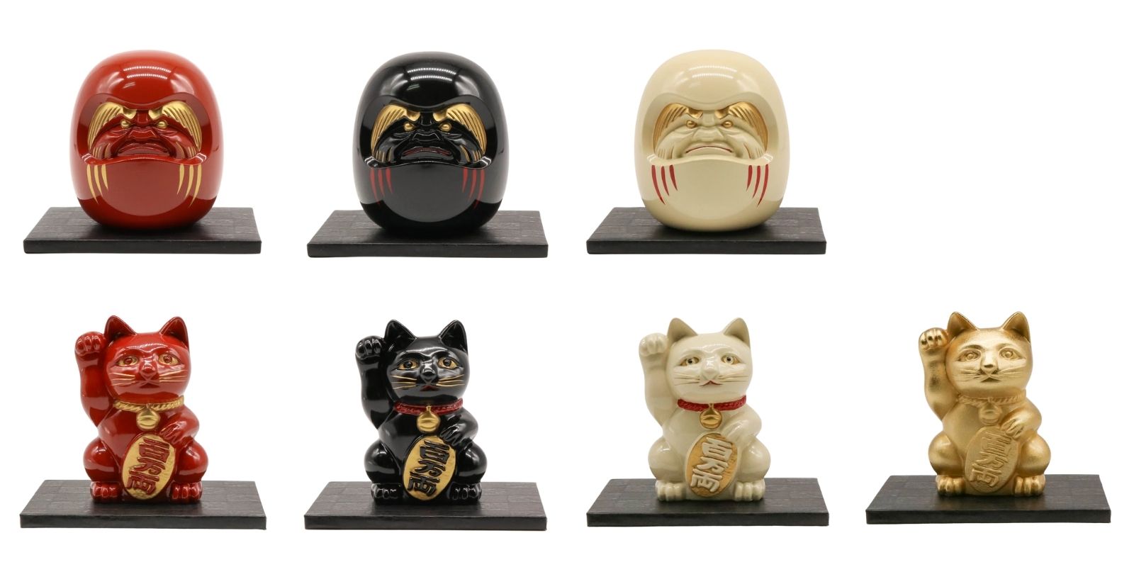 高岡銅器 | 達磨 | 白漆・金蒔絵仕上げ | 銀雅堂