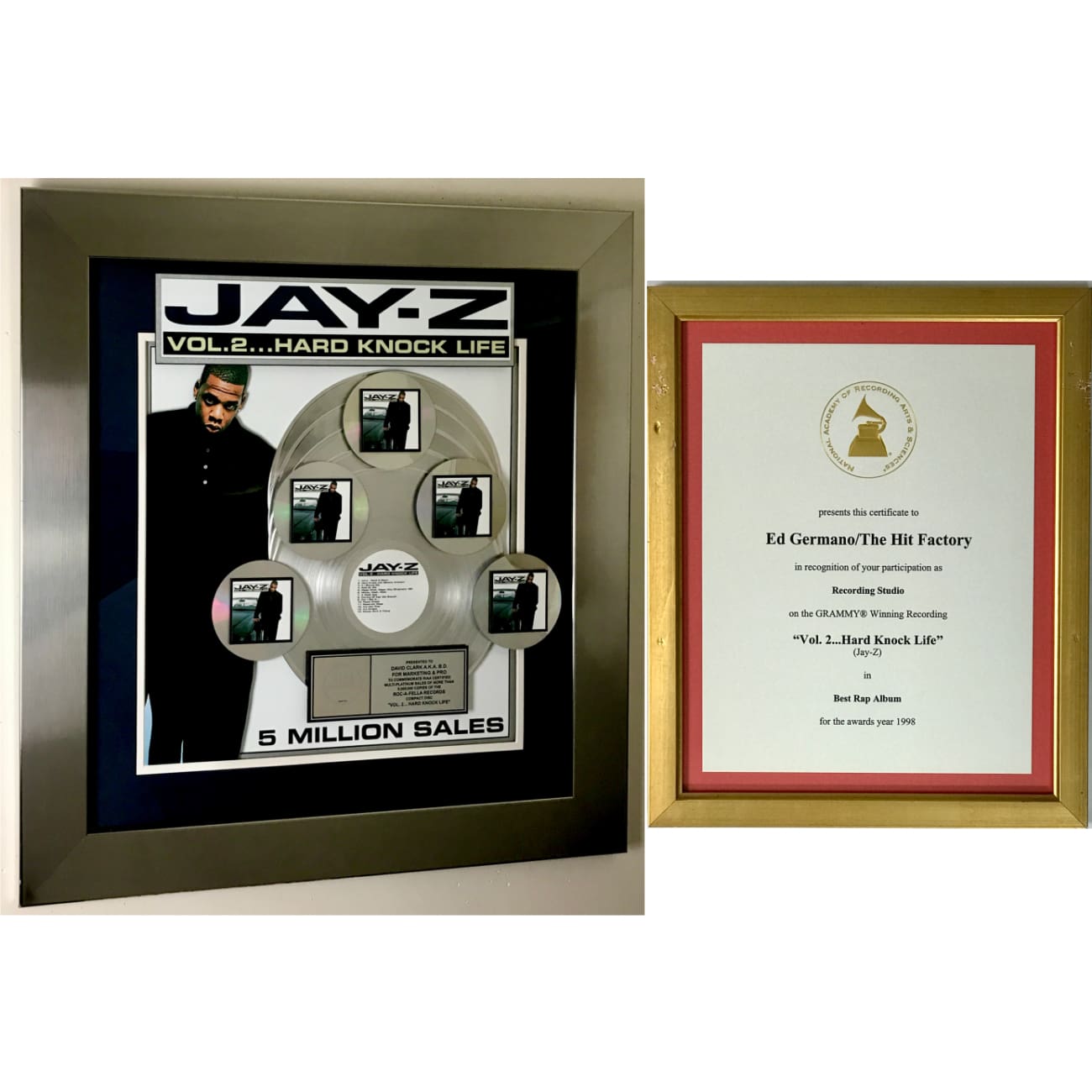 musicgoldmine.com - Jay-Z Vol. 2 Hard Knock Life RIAA 5x Multi