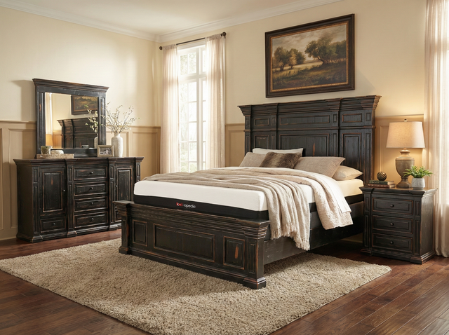 Grand-Platinum 6 PIECE QUEEN BEDROOM SET by Mollai Collections