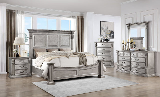 Grand-Platinum 6 PIECE QUEEN BEDROOM SET by Mollai Collections