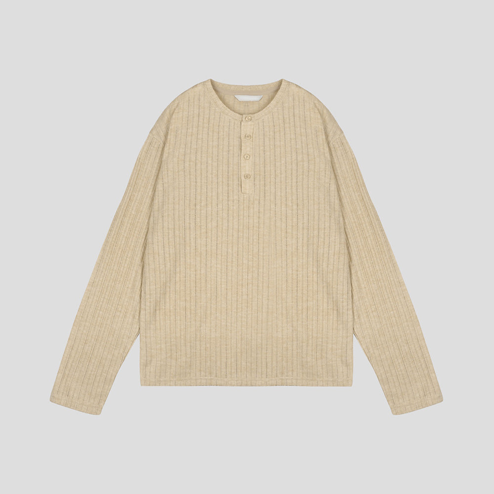 ASCLO ヘンリーネックニットロングT (4color) - ASCLO | 60% - アジア