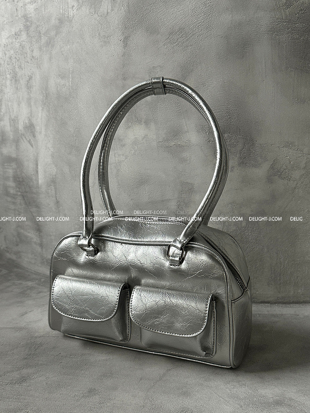 シルバーポケットベッココーショルダーバッグ - Delight-J | 60