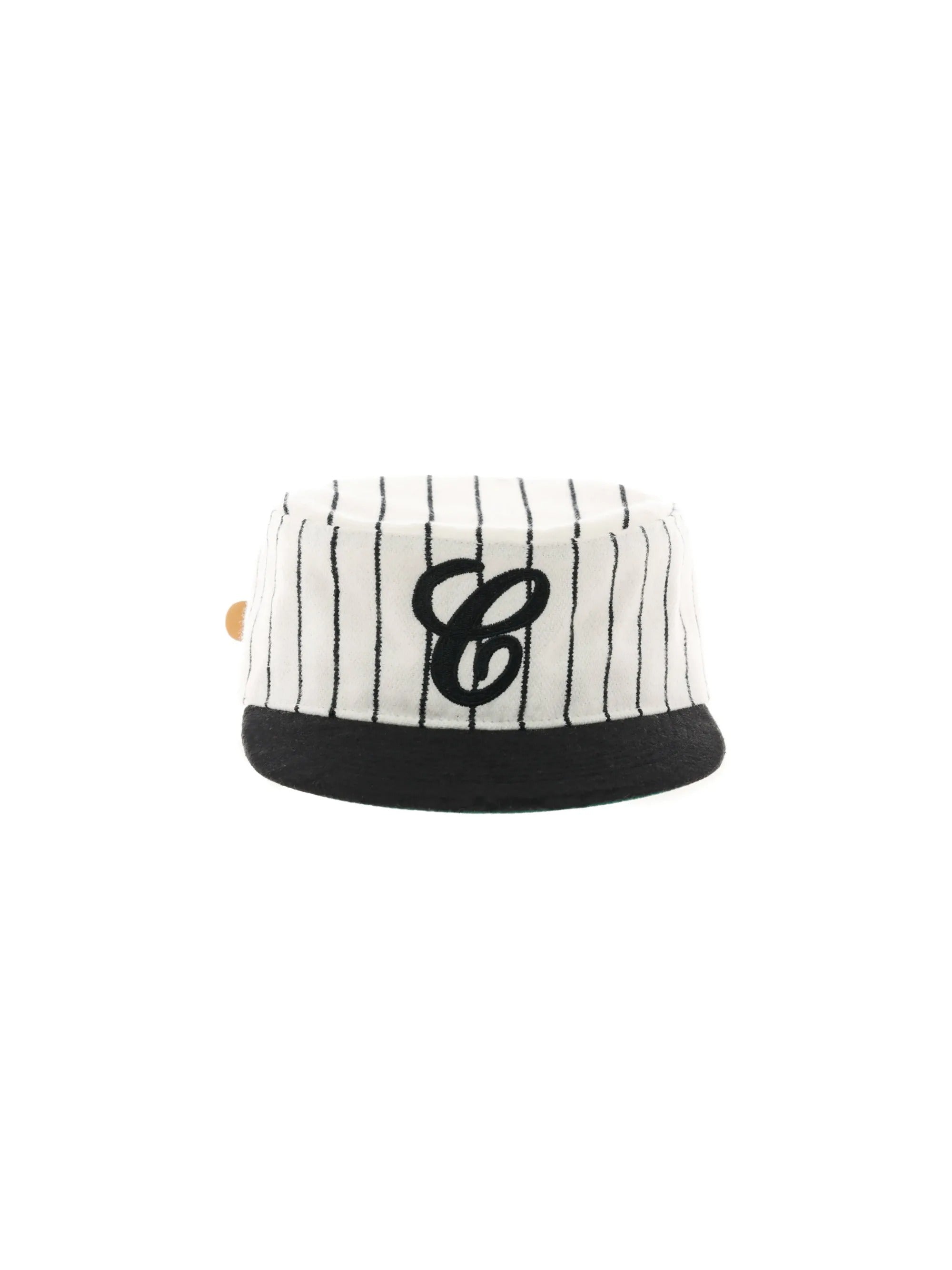 6cRAyon ピルボックス帽 キャップ（ストライプブラック Black