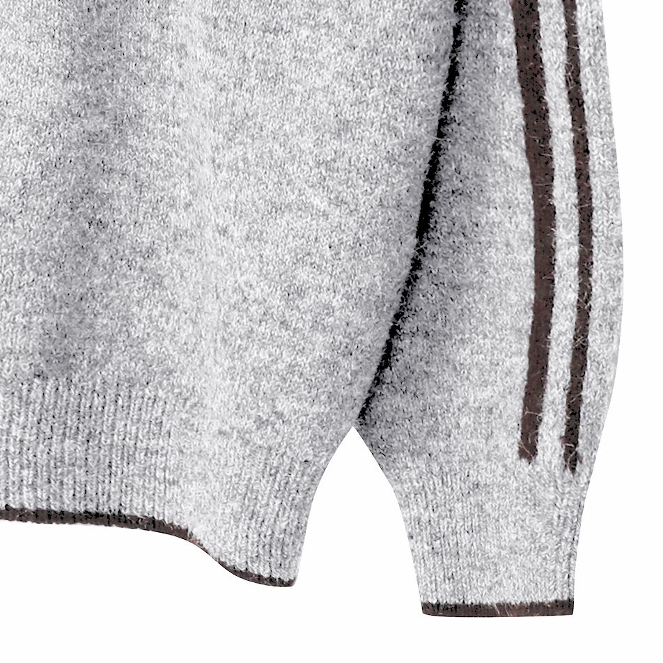 トップス MUCENT HERNE TRACK LINE LOOSE-FIT KNIT ヘルネトラック