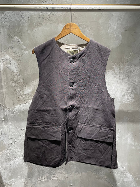 インナー・アウター選ばず使えるアイテム》JERKIN VEST -HEMP CANVAS