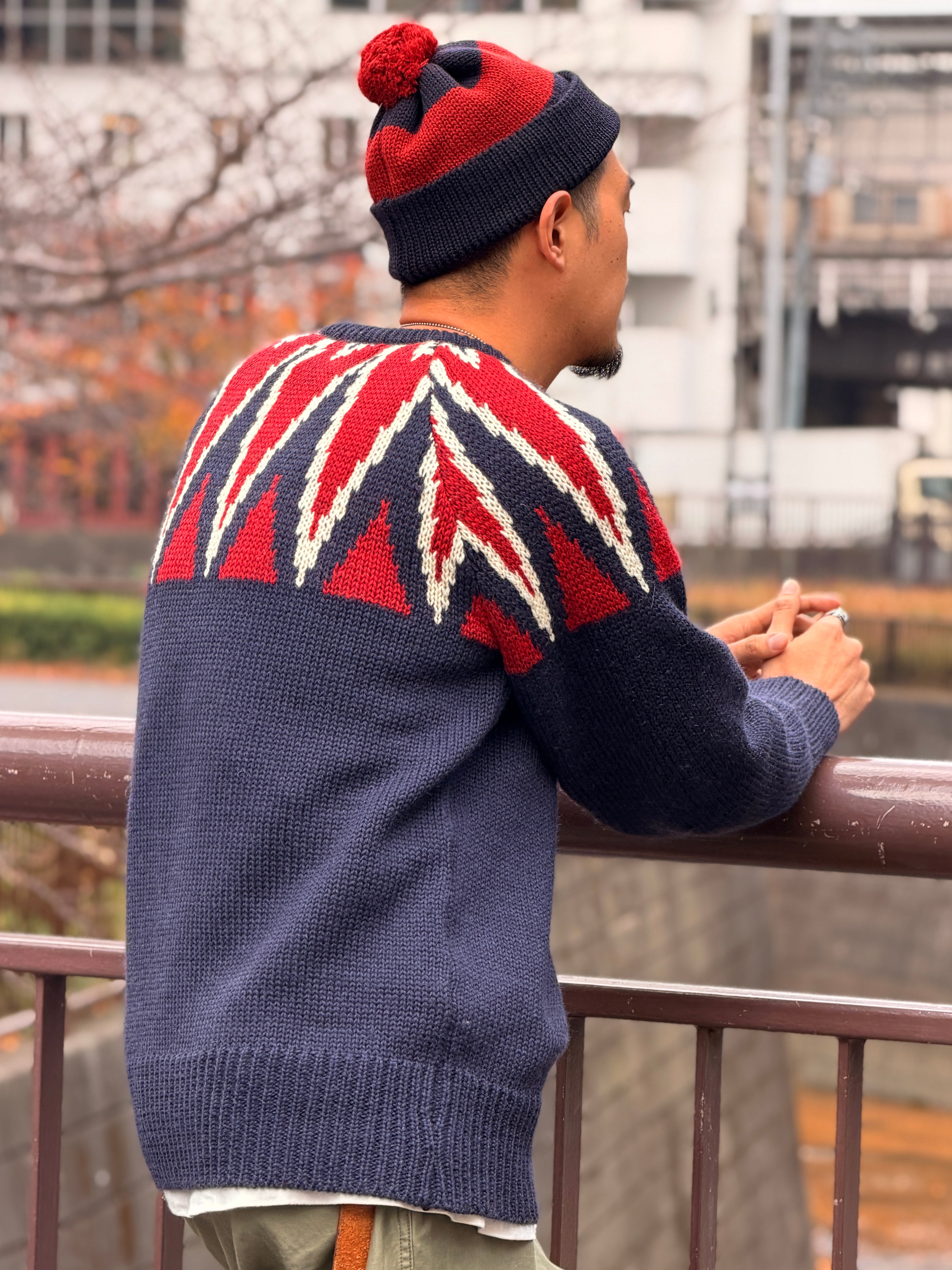 Knitwear from the UK》KEY CREW KNIT – Nigel Cabourn