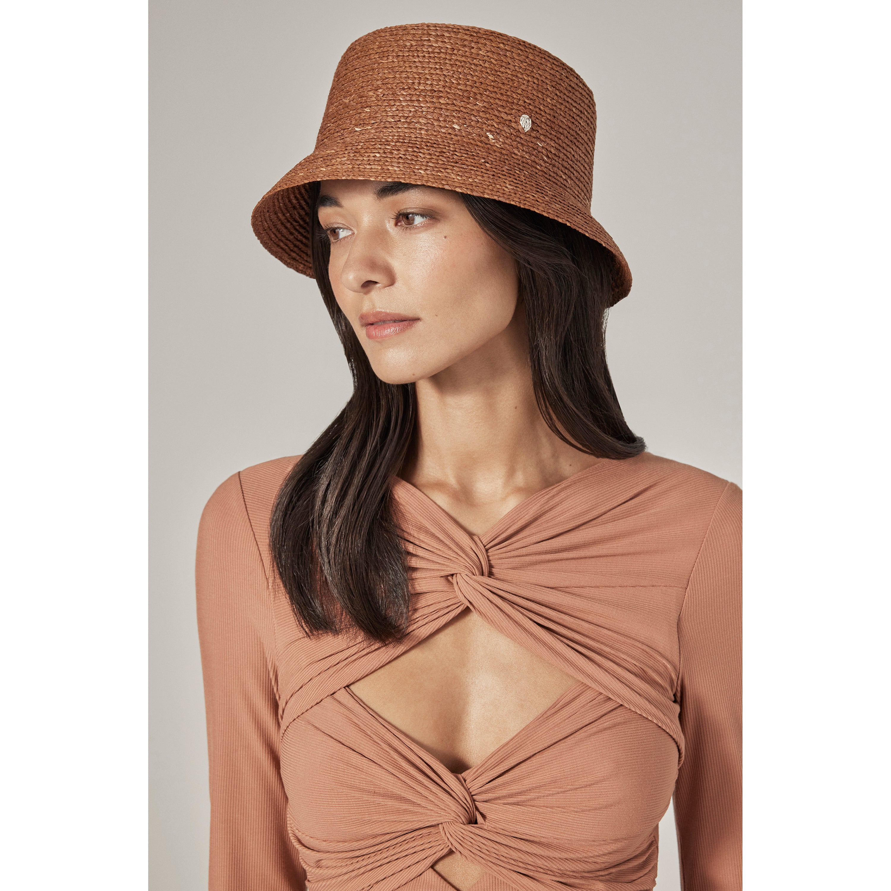 Shop the Malia Classic Bucket Hat in Nutshell | Helen Kaminski