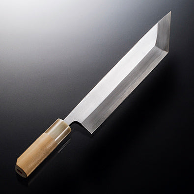 築地正本 柳刃包丁 白水牛 刃渡り27cm 白鋼ニ 鞘付き 正本 包丁 手研