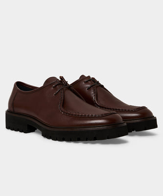Paraboot Michael Derby Shoe in Lisse Noir
