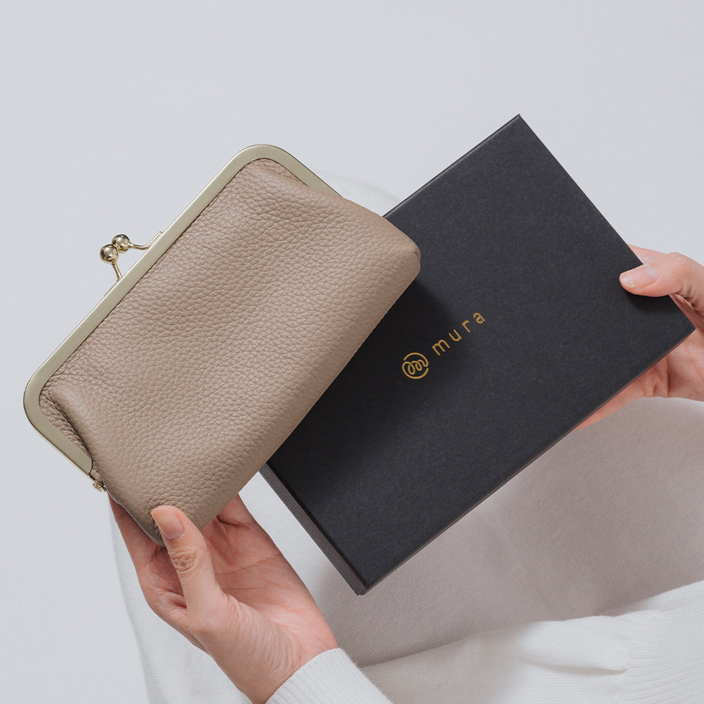 ソフトシュリンク エコレザー がま口 長財布 – MURA-ムラ