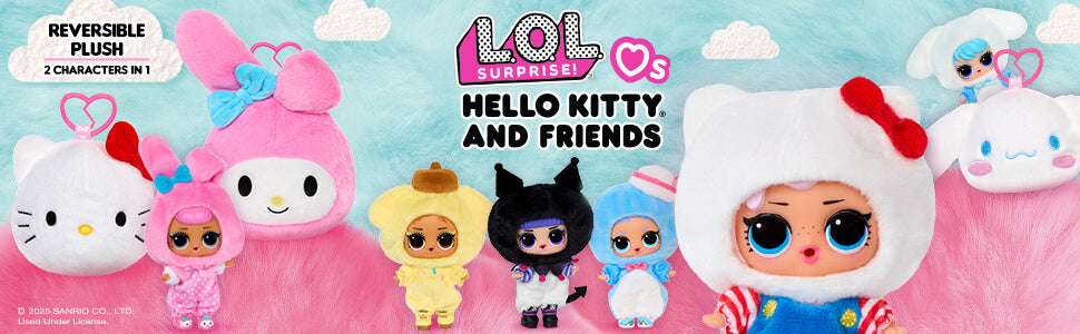 LOL Surprise Loves Hello Kitty™ Reversible Plush Surprise with