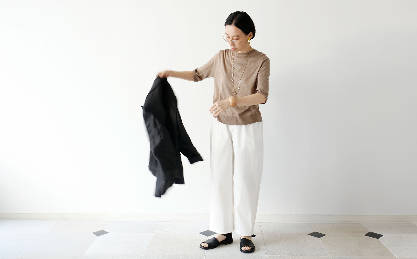 LISETTE-ジャケットの着こなし 日本橋店あらかわに聞きました