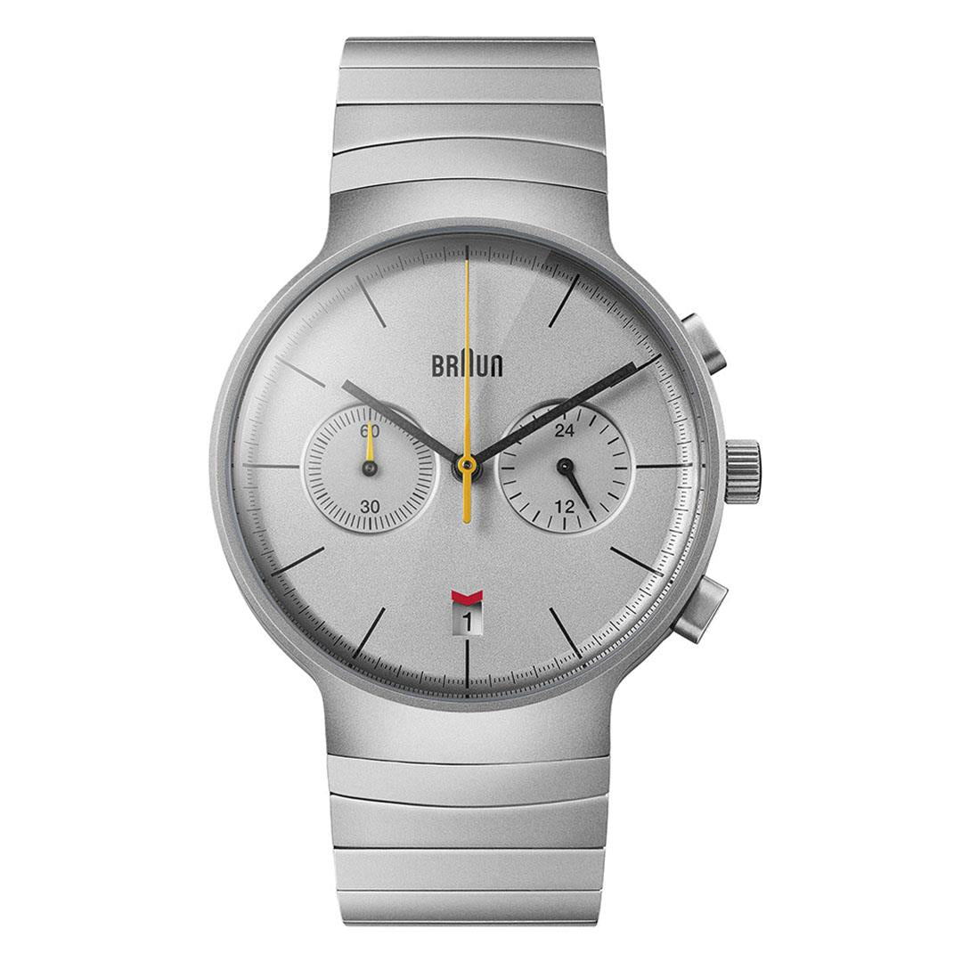 BN0265 Braun gents classic chronograph watch - silver dial and