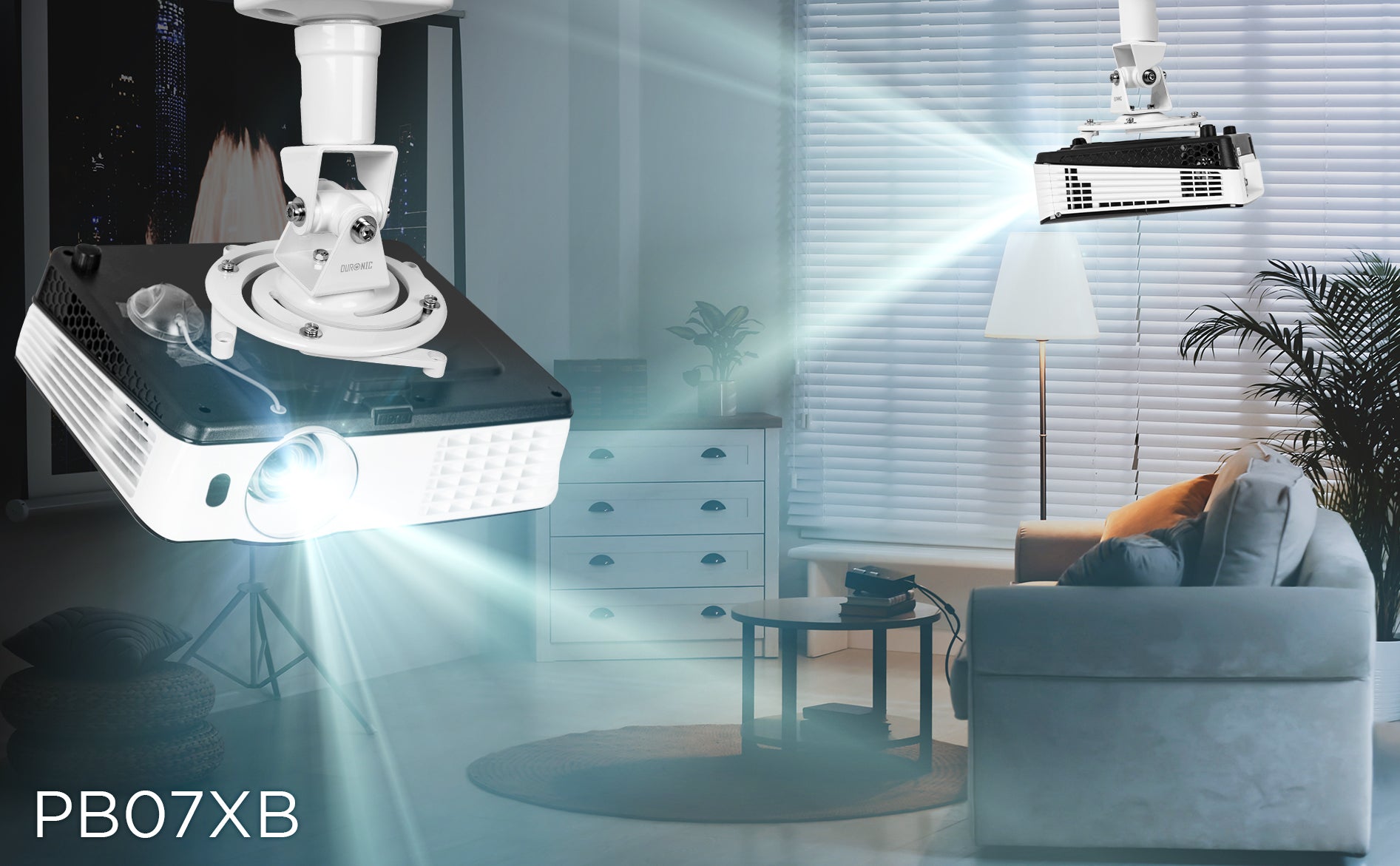 Duronic Projector Mount PB07XB | Bracket Fixing for Ceiling | 10kg