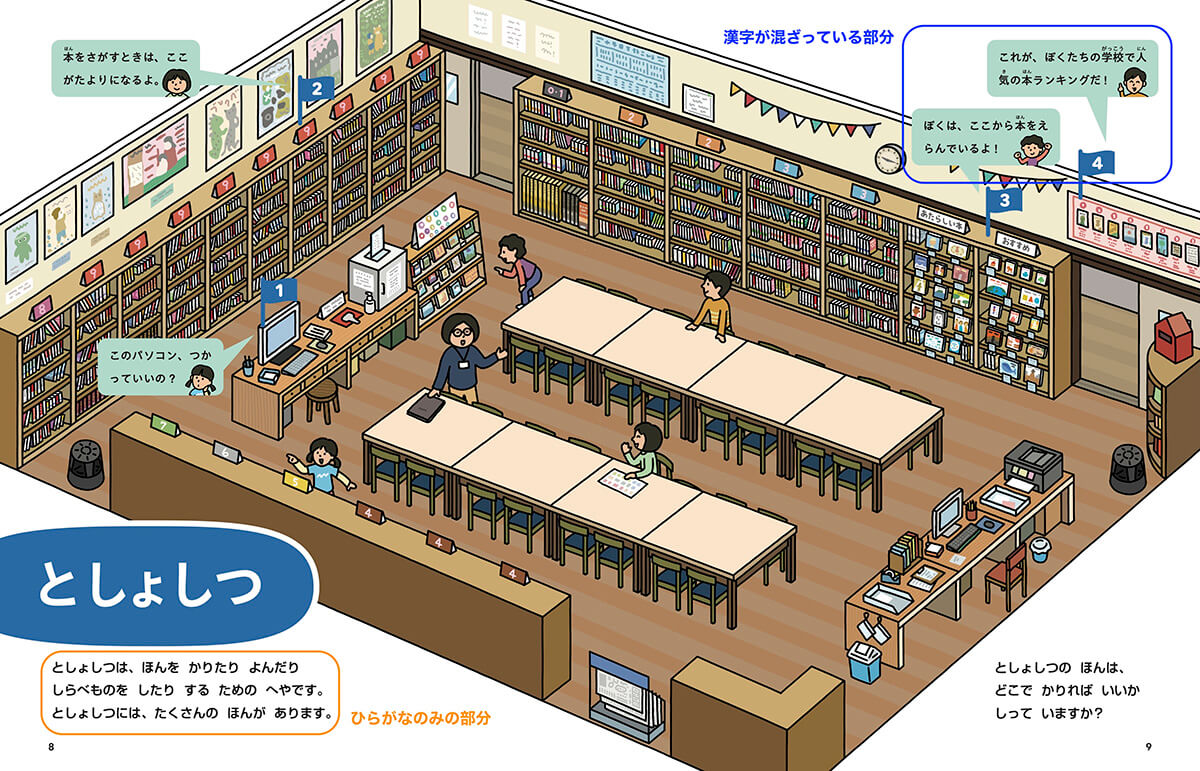 行こうよ！学校たんけん ①学校生活ささえる編【図書館用特別堅牢製本