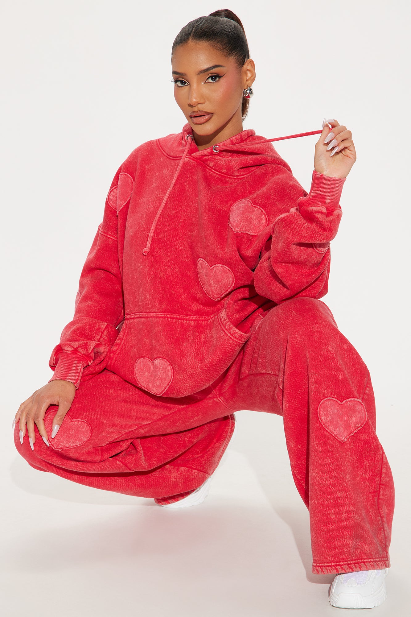 Stole Your Heart Sweatsuit Set - Red | Fashion Nova