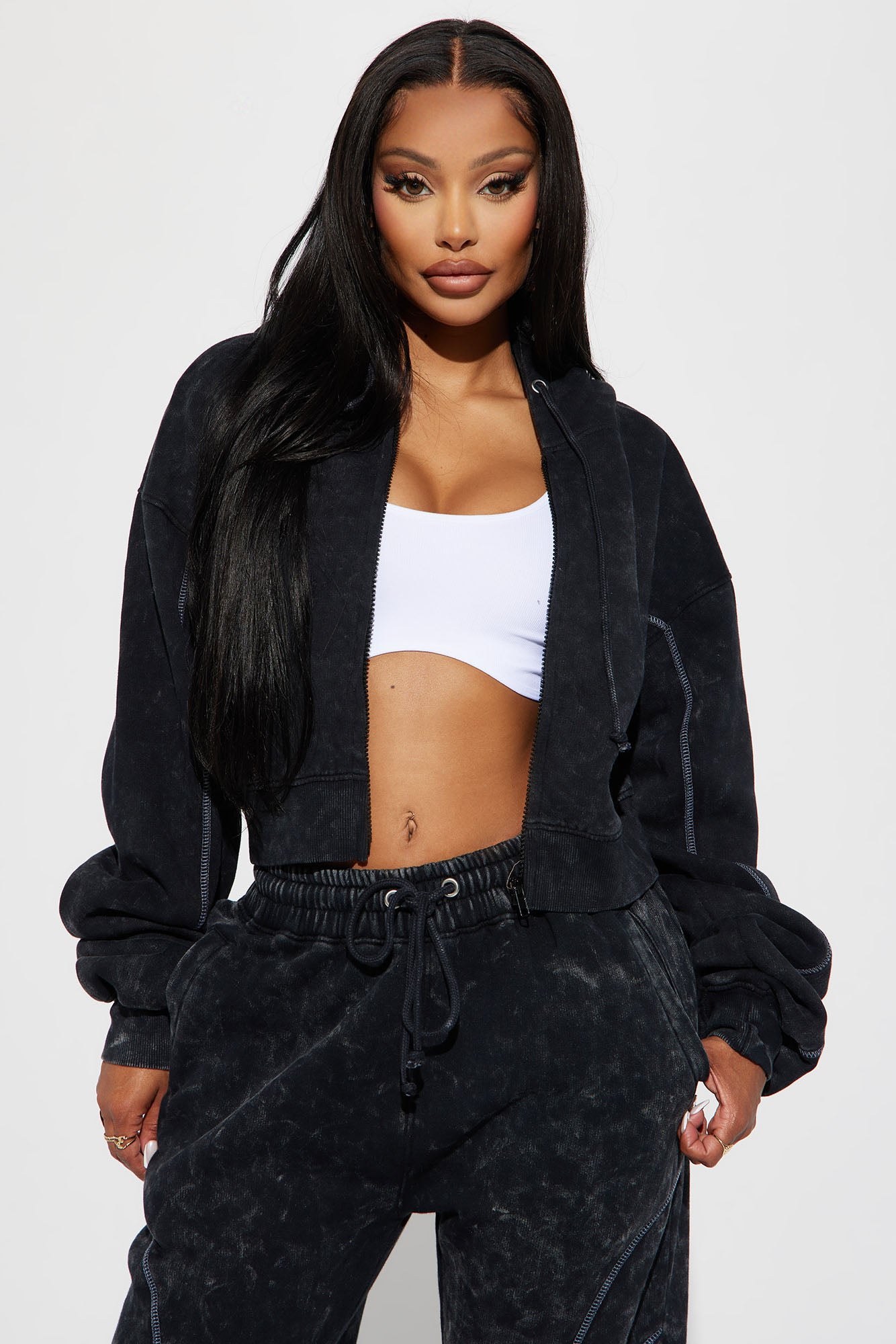 Norah Washed Lounge Hoodie - Black | Fashion Nova