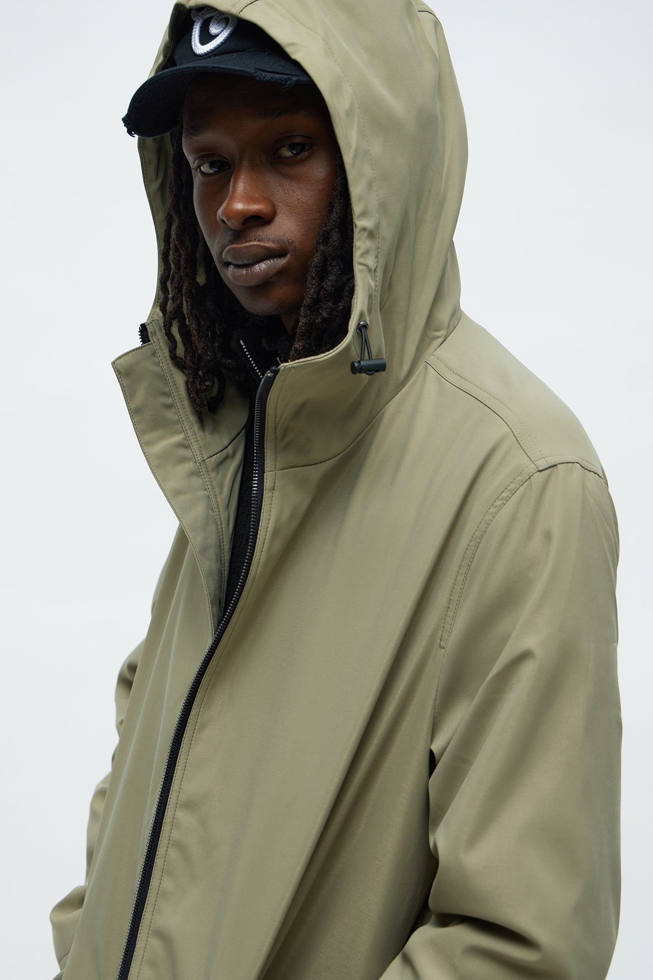 Hooded Side Street Long Coat - Olive | Fashion Nova