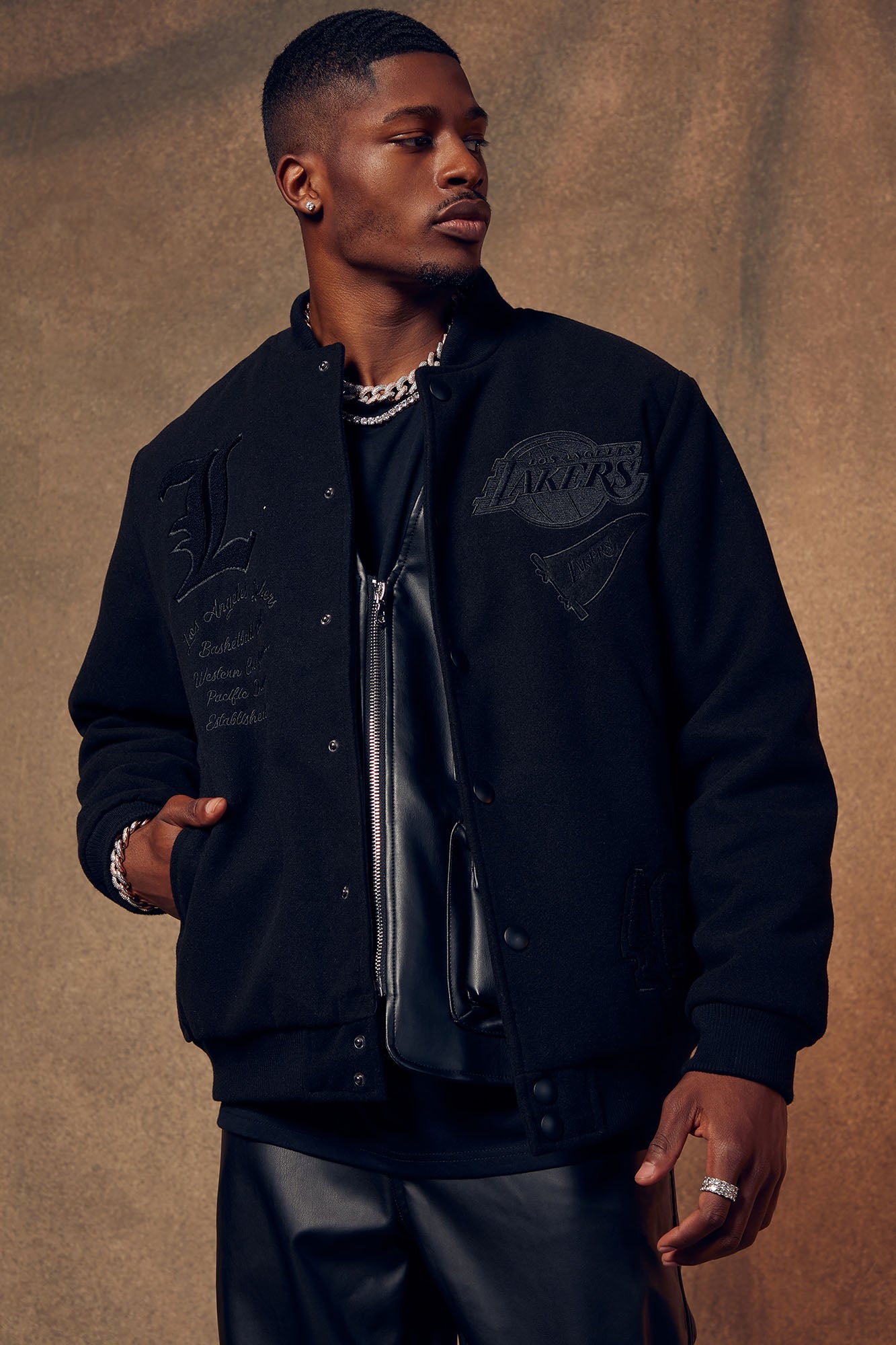 Los Angeles Lakers Varsity Jacket - Black | Fashion Nova