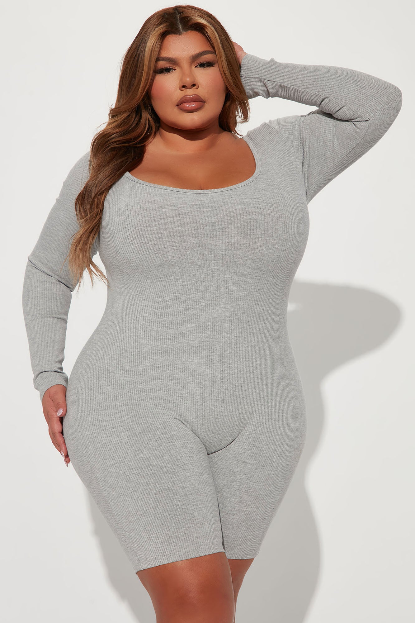 Daisy Snatched Romper - Heather Grey | Fashion Nova