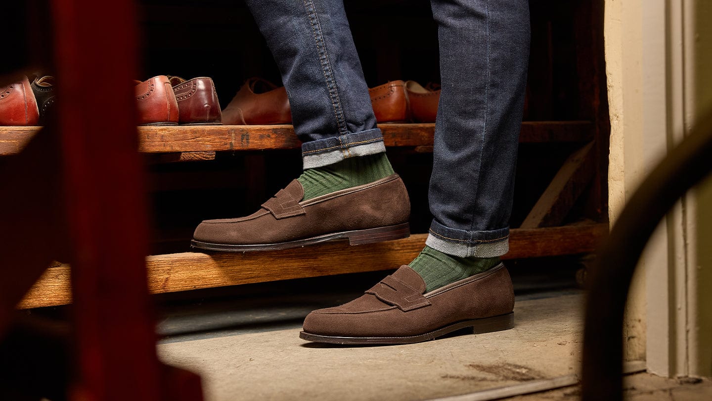 Grantham 2 Dark Oak Suede – Crockett & Jones UK