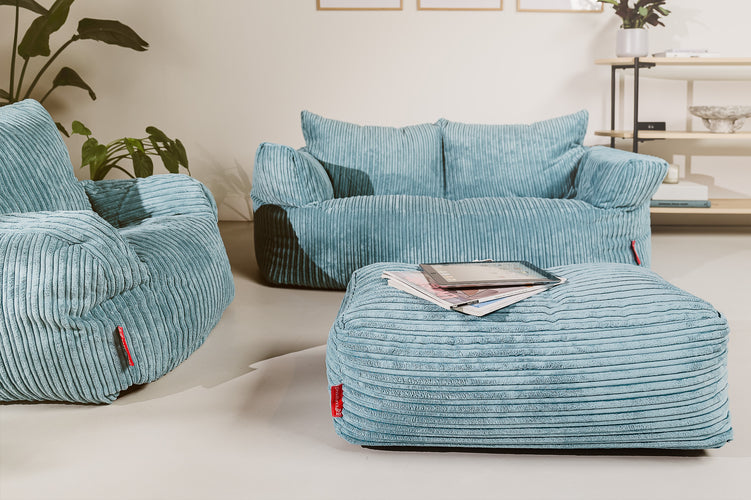 LoungePug ジョセフィンソファビーズクッション - ポンポンパープル