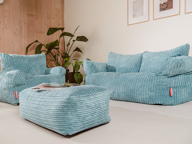 LoungePug ジョセフィンソファビーズクッション - ポンポンパープル