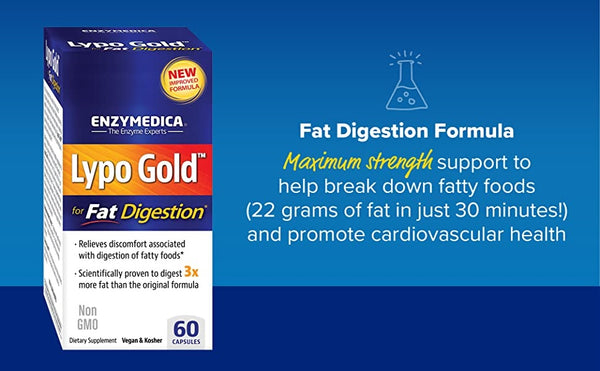 Enzymedica, Lypo Gold, For Fat Digestion, 60 Capsules
