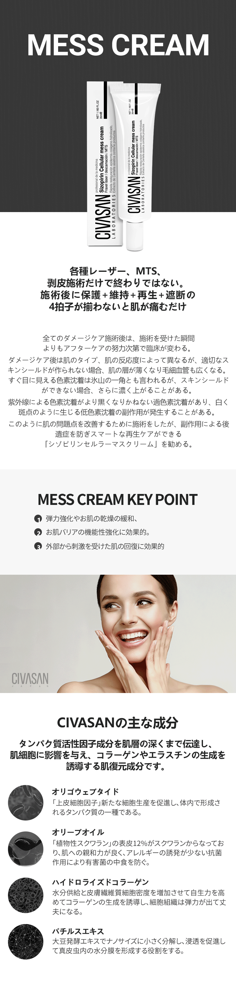 MESS CREAM シゾピリンセルラーメスクリーム – CIVASAN JAPAN INC.