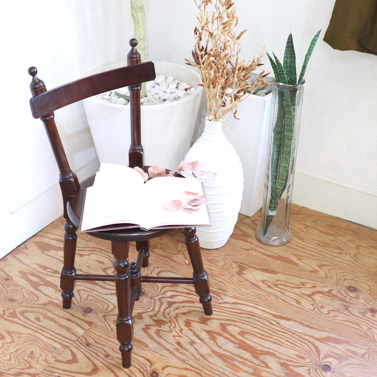 松本民芸家具 南京小椅子 スツール チェア 【2】 中古 民藝 小さい 木