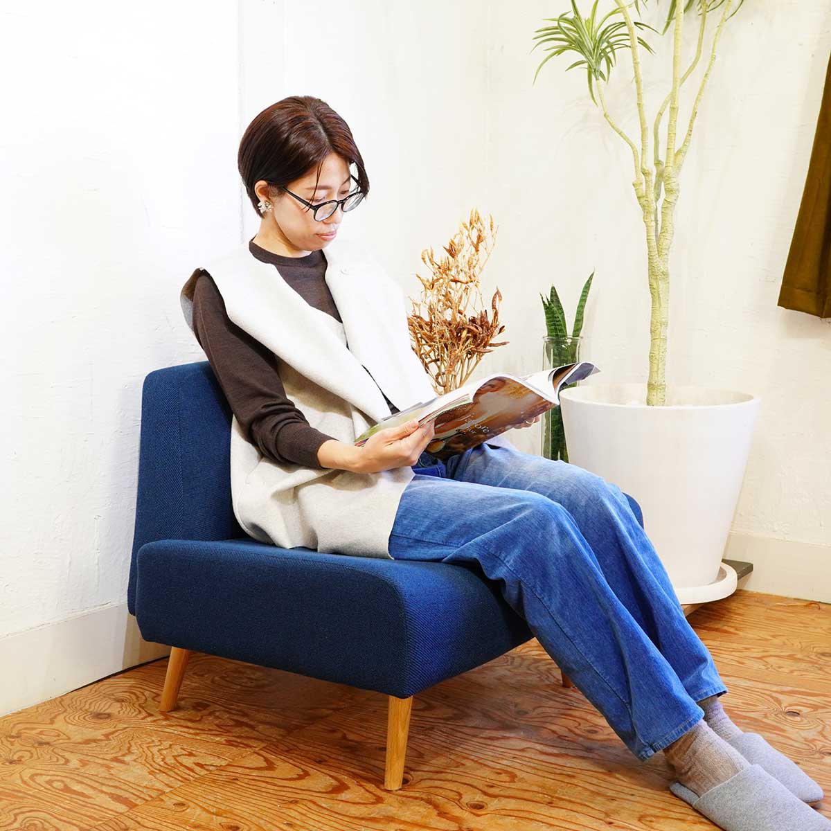 イデー / IDEE アーオソファ / AO SOFA 1人掛け ブルー 1P コンパクト