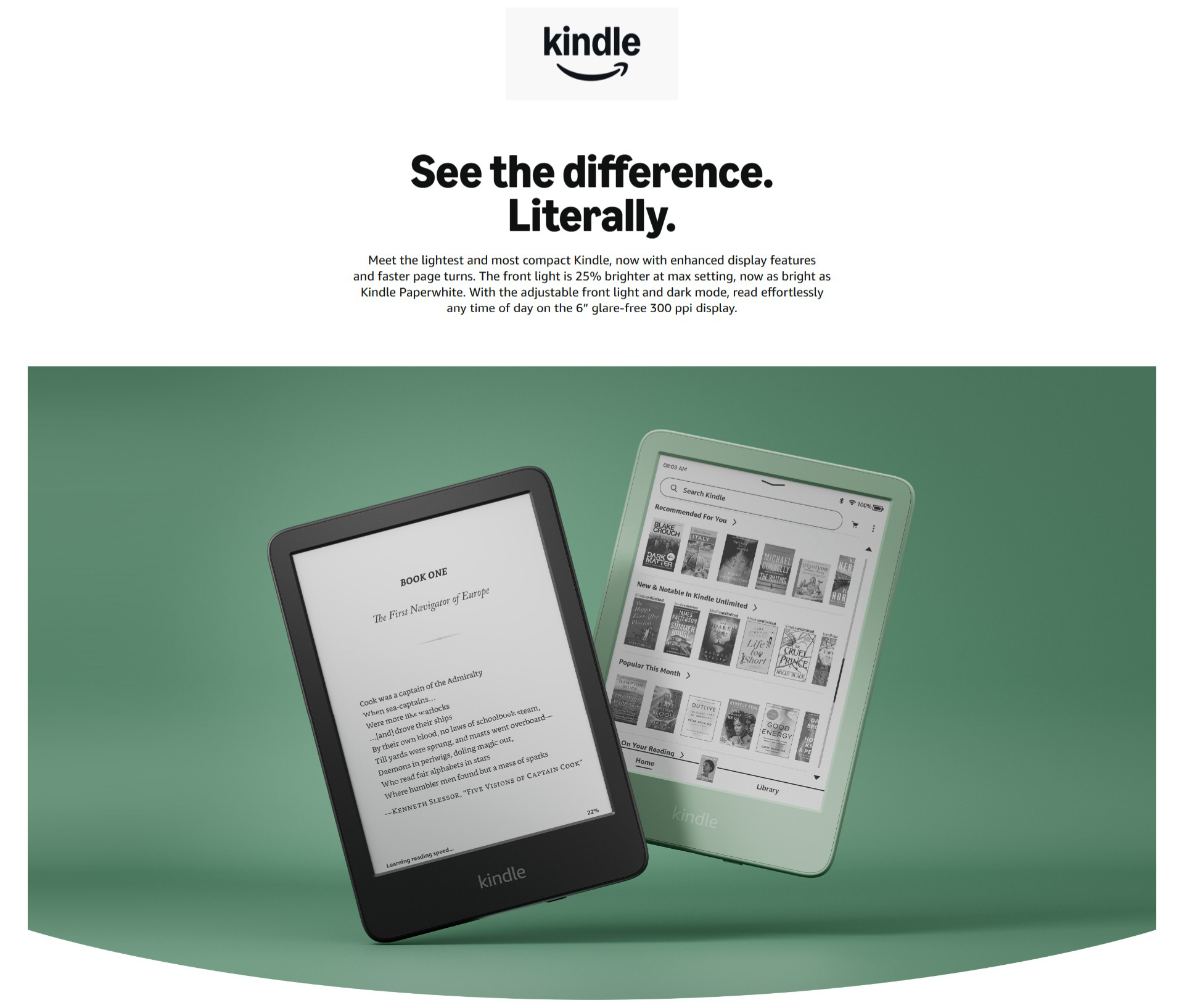 Amazon Kindle 11th Gen 2024 16GB (Black, Matcha)