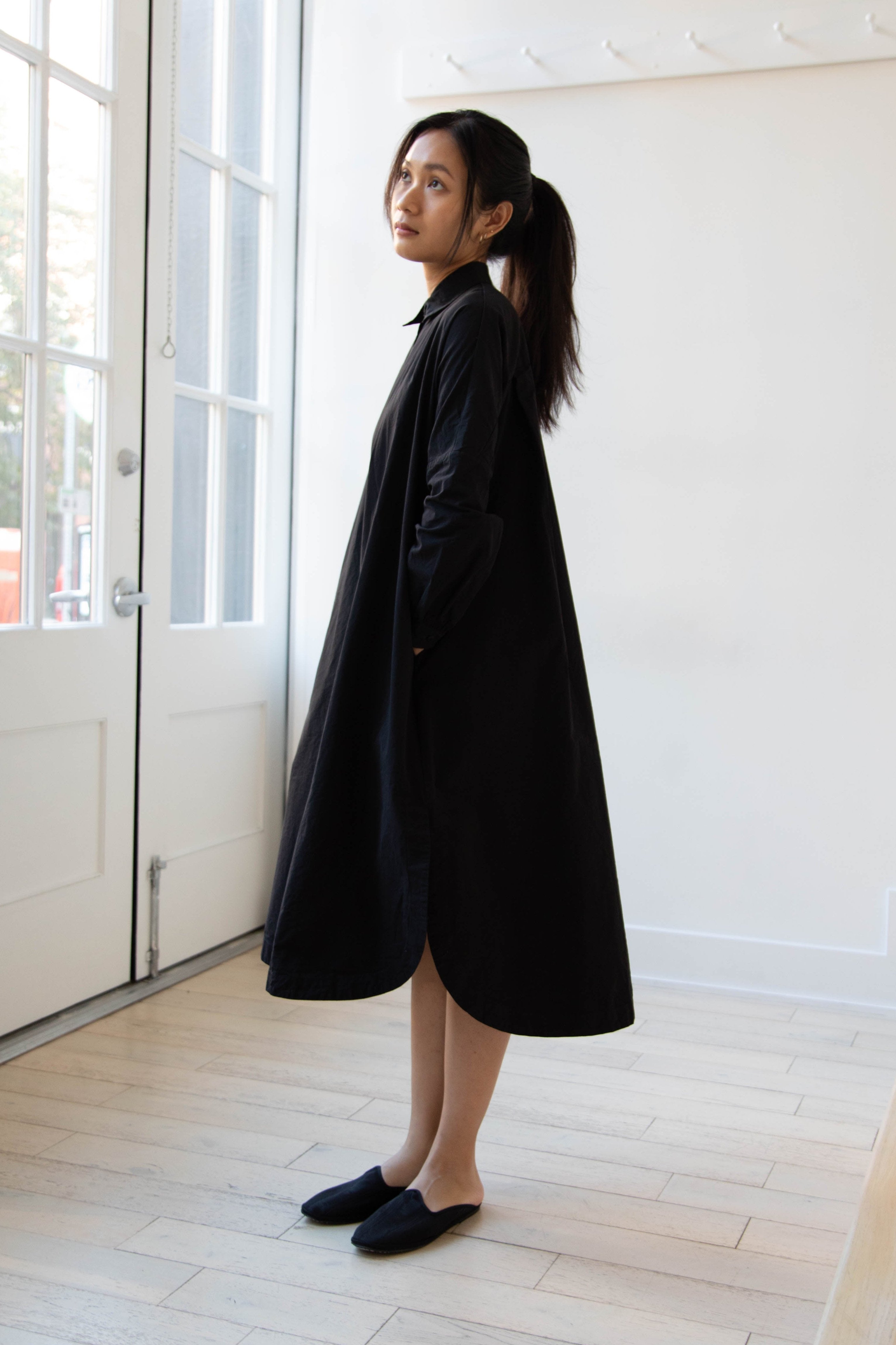 rennes — Casey Casey | Yuki Shirt Dress in Black