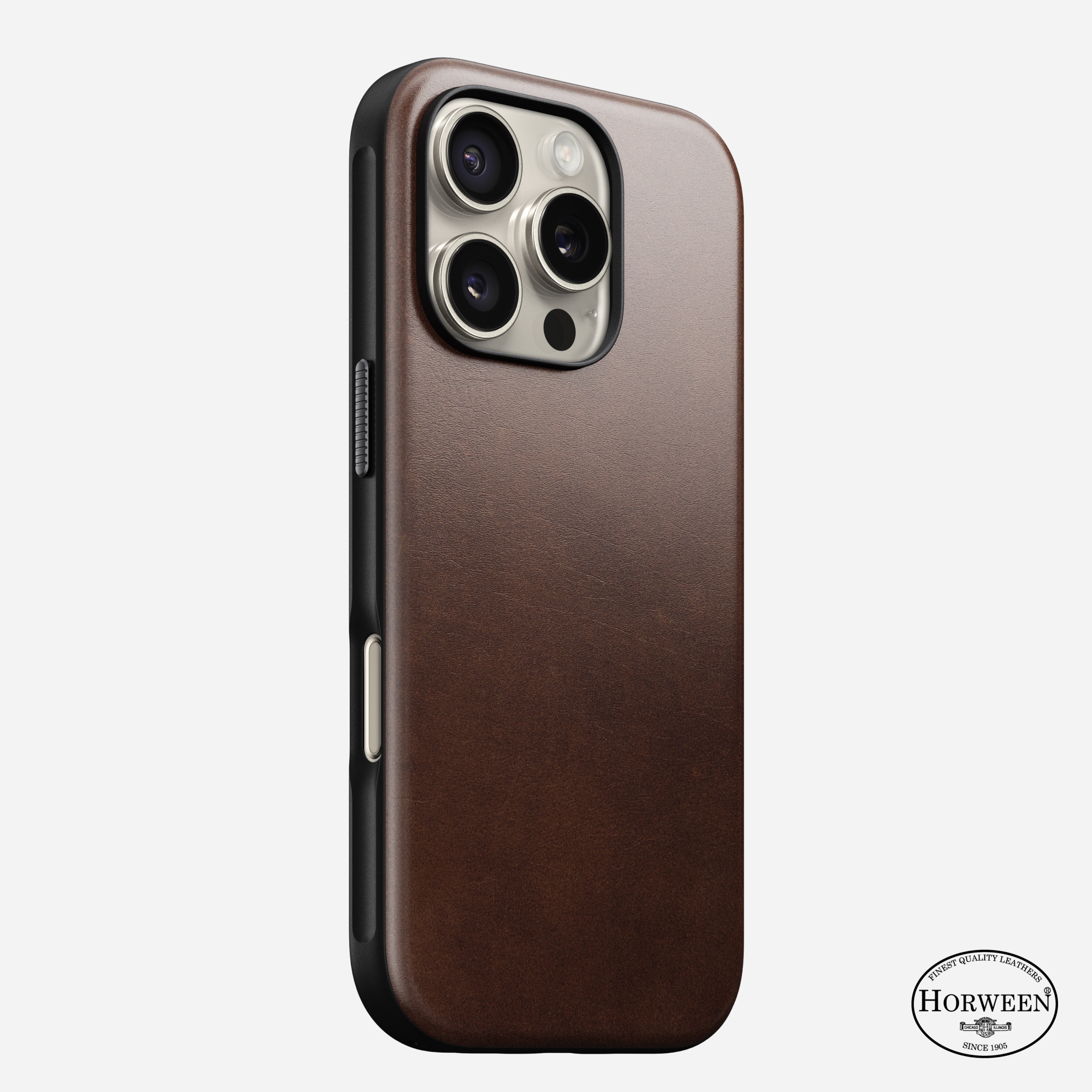 Modern Leather Case - iPhone 16 Pro | Rustic Brown | Horween | NOMAD®