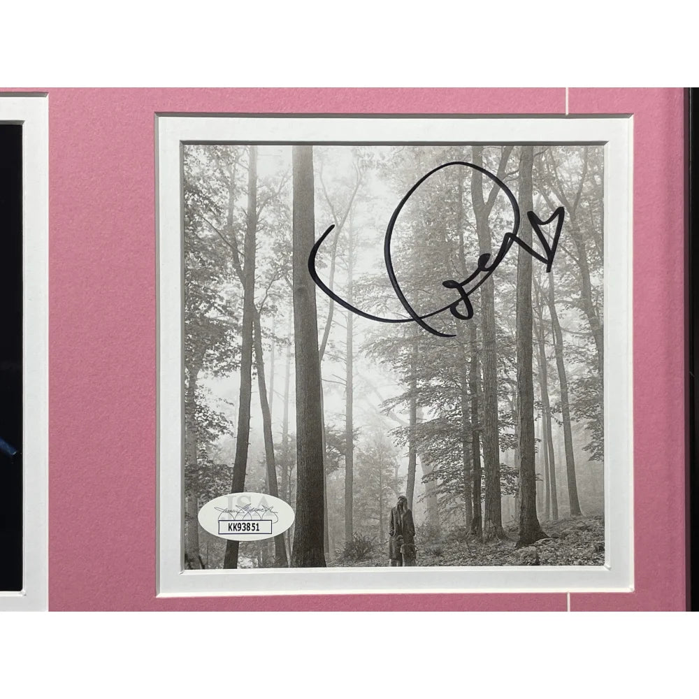 Taylor Swift Signed Folklore Cd Cover Framed Album Jsa Coa