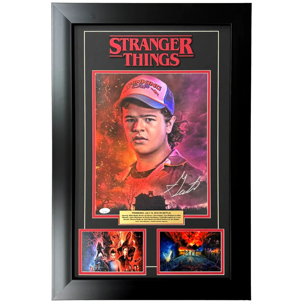 Gaten Matarazzo Autographed Stranger Things Dustin 11x14 Photo