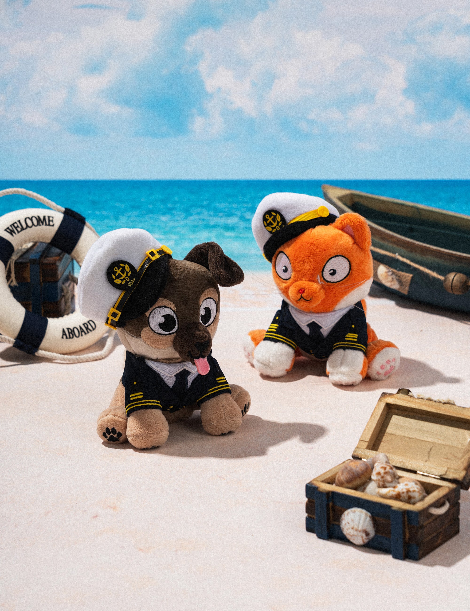 Captain Hudson & First Mate Rolo Uniform Plushies Bundle | Emma