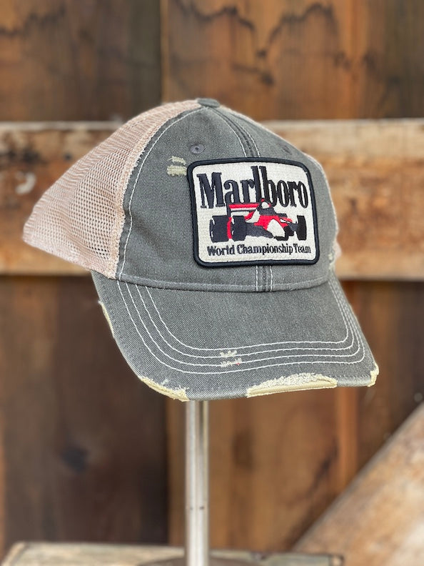 Pit Crew Racing Hat- Distressed Black Snapback – Angry Minnow