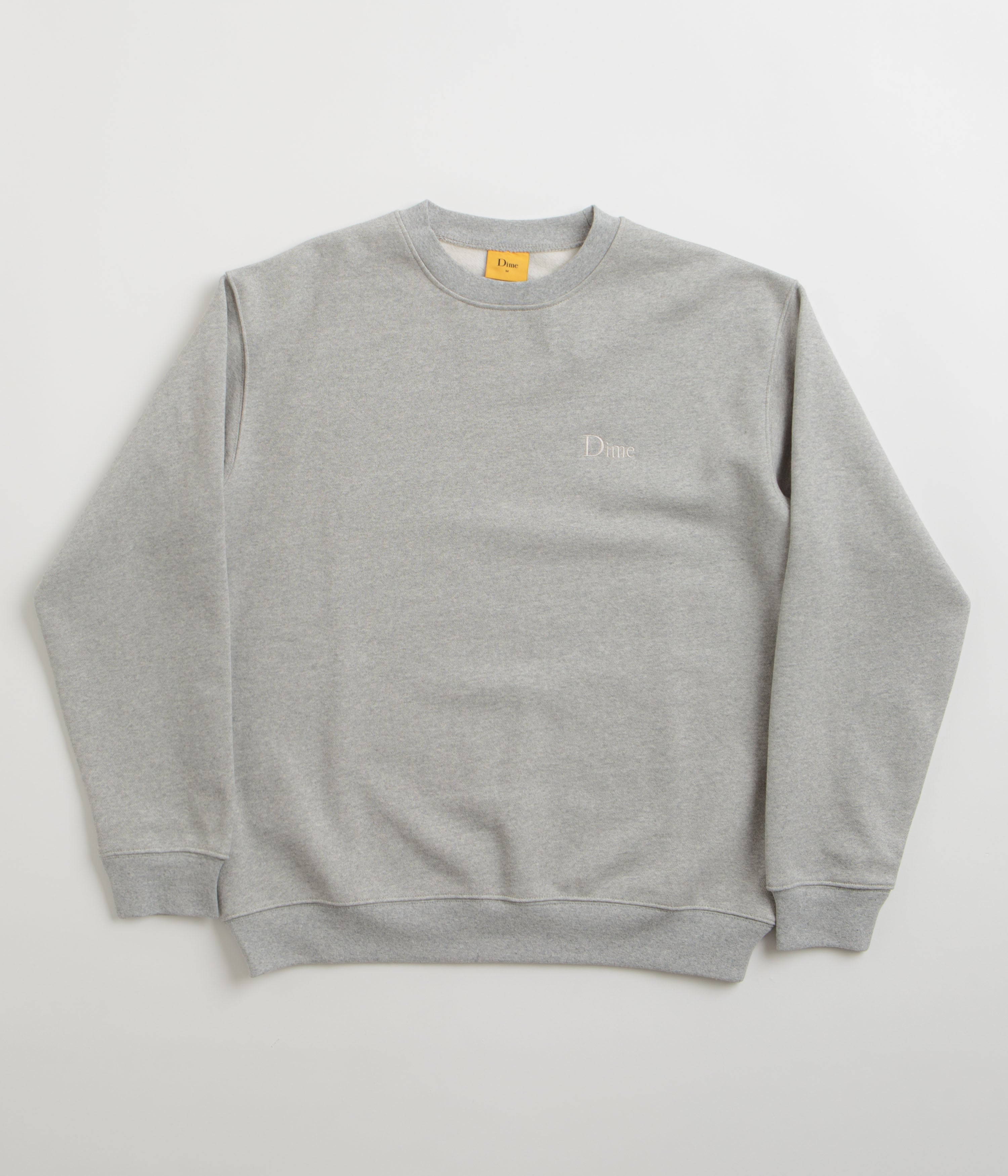 Dime Classic Small Logo Crewneck Sweatshirt - Heather Grey | Flatspot
